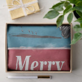 Grappige  Kerstman met kerstcadeau Tissuepapier (Geschenk)