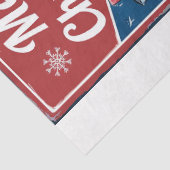 Grappige Kerstman met kersttas Tissuepapier (Detail)