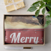 Grappige Kerstman met kersttas Tissuepapier (Geschenk)