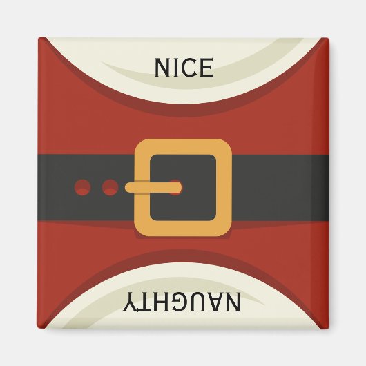 Grappige Kerstman Ondeugend & Leuke Vakantie Magneet (Voorkant)