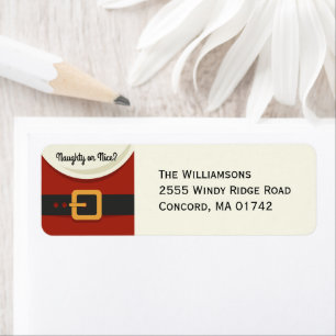 Grappige Kerstman Ondeugend & Mooi Etiket