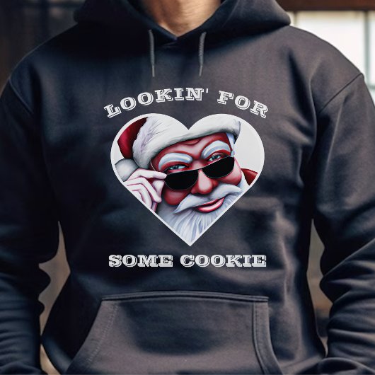 Grappige Kerstman Op zoek naar Cookie Kerstmis Hoodie