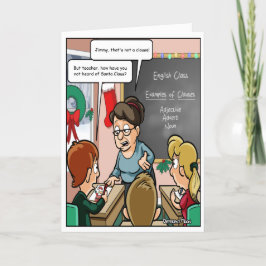 Grappige Kerstman Pun kerst Kaart