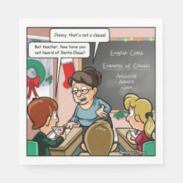 Grappige Kerstman Pun Kerstfeest servetten