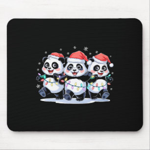 Grappige Kerstman Rendier Schattige Panda Santa Ch Muismat