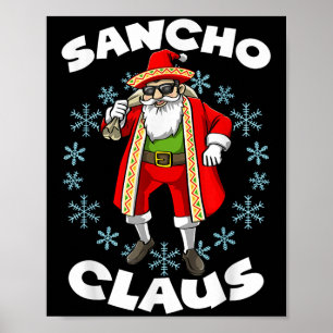 Grappige Kerstman Sancho Mexicaanse Kerstman Chris Poster