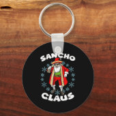 Grappige Kerstman Sancho Mexicaanse Kerstman Chris Sleutelhanger (Voorkant)