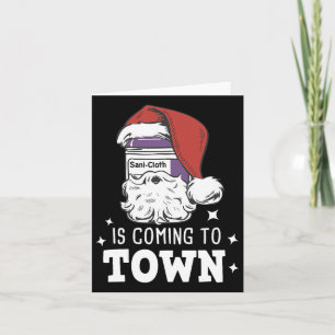 Grappige Kerstman Sani Doek Komt naar Stad Er Nure Kaart