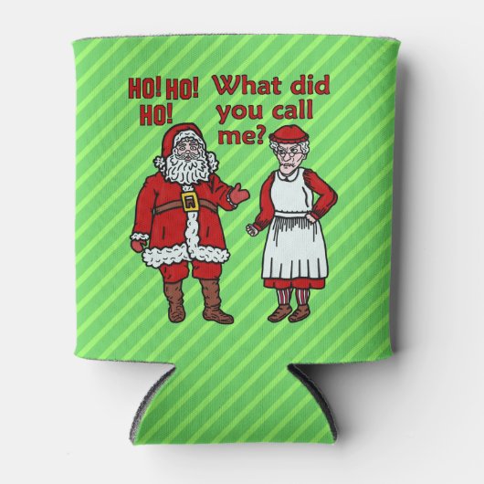 Grappige Kerstman Sinterklaas & Mrs Holiday Joke Blikjeskoeler (Voorkant)