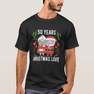 Grappige Kerstman Sinterklaas Paar 50 Jaar 50e A T-shirt
