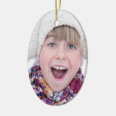 Grappige Kerstman Sinterklaas Puit Uw Foto Keramisch Ornament (Links)