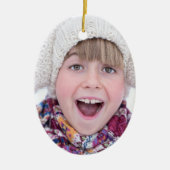 Grappige Kerstman Sinterklaas Puit Uw Foto Keramisch Ornament (Voorkant)