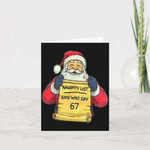 Grappige Kerstman Stoute Lijst Kinderen Die 67 Ker Kaart