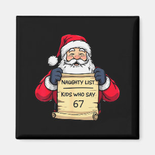 Grappige Kerstman Stoute Lijst Kinderen Die 67 Ker Magneet