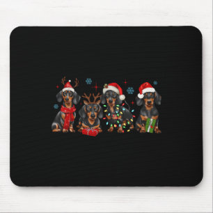 Grappige Kerstman Teckel Kerstman Teckel Hondenlie Muismat