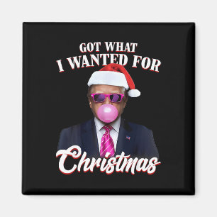 Grappige Kerstman Trump Bubble Gum Kreeg Wat Ik Wi Magneet