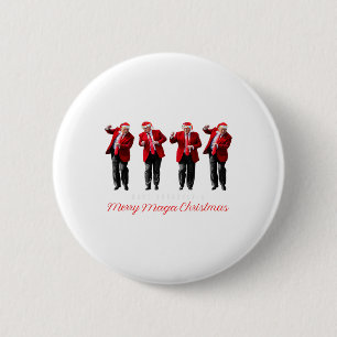 Grappige Kerstman Trump, heb jezelf een vrolijk ke Ronde Button 5,7 Cm