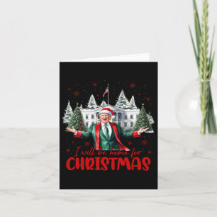 Grappige Kerstman Trump, ik ben thuis voor de kers Kaart