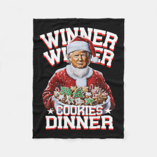 Grappige Kerstman Trump Kerstwinnaar Cookies Fleece Deken