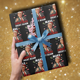 Grappige Kerstman Trump   Maak kerst weer geweldig Cadeaupapier
