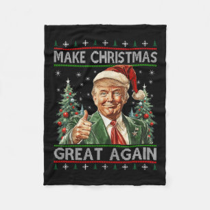 Grappige kerstman Trump maakt kerst weer lelijk Fleece Deken