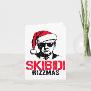 Grappige Kerstman Trump Skibidi Rizzmas Het Is Het Kaart