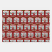 Grappige Kerstman Trump Vrolijk Kerstfeest Inpakpapier Vel (Voorkant)