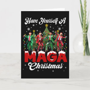 Grappige Kerstman Trump, wens jezelf een vrolijke Kaart
