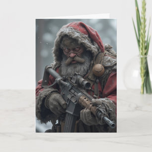 Grappige Kerstman Tweede Amendement Op Maat Kerstm Kaart