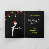 Grappige Kerstman 🎅🛸 UFO Kerstfeest Feestdagen Kaart (Binnen)