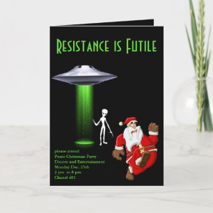 Grappige Kerstman 🎅🛸 UFO Kerstfeest Feestdagen Kaart