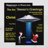 Grappige Kerstman 🎅🛸 UFO Kerstfeest Feestdagenkaart (Voorkant / Achterkant)