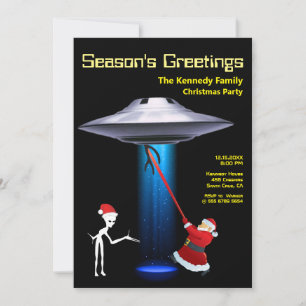 Grappige Kerstman 🎅🛸 UFO Kerstfeest Feestdagenkaart