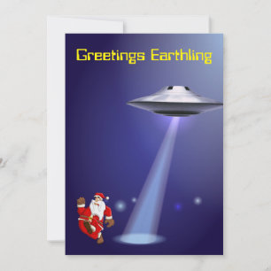 Grappige Kerstman 🎅🛸 UFO Kerstmis Kaart
