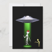 Grappige Kerstman 🎅🛸 UFO Kerstmis Kaart (Achterkant)