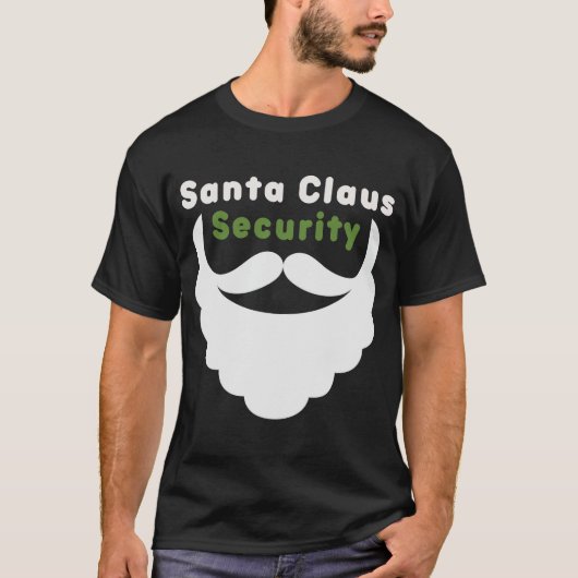 Grappige Kerstman Veiligheid Kerstmis Luie Kostuum T-shirt (Voorkant)