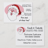 Grappige Kerstman voor Huur visitekaartjes (Voorkant / Achterkant)