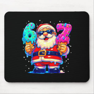Grappige Kerstman Zegt Zes Zeven 67 Meme Kerstmis Muismat