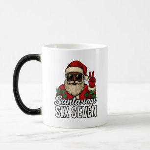 Grappige Kerstman Zegt Zes Zeven 6 7 Kerst Vintage Magische Mok