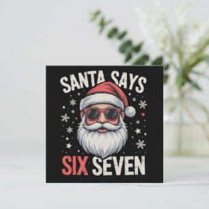 Grappige Kerstman Zegt Zes Zeven Kerstmis 67 Meme Feestdagenkaart