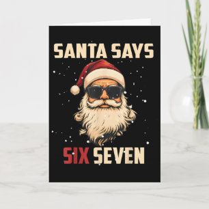 Grappige Kerstman Zegt Zes Zeven Kerstmis 67 Meme Kaart