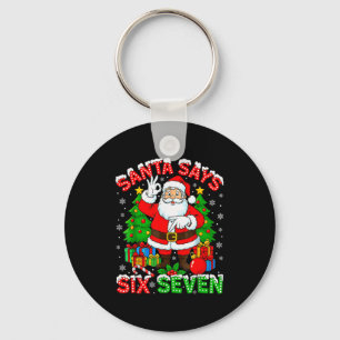 Grappige Kerstman Zegt Zes Zeven Kerstmis 67 Meme  Sleutelhanger