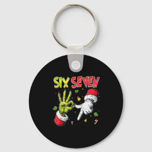 Grappige Kerstman Zegt Zes Zeven Kerstmis 67 Meme Sleutelhanger