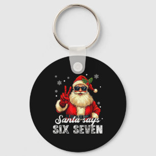 Grappige Kerstman Zegt Zes Zeven Kerstmis 67 Meme  Sleutelhanger