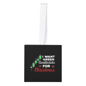 Grappige Kerstmis aandelenhandel Kubus Ornament (Voorkant)