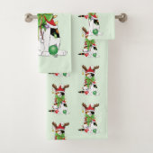 Grappige Kerstmis Calico Kat Bad Handdoek (Insitu)