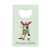 Grappige Kerstmis Calico Kat Kredietkaart Flessenopener (Voorkant)