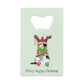 Grappige Kerstmis Calico Kat Kredietkaart Flessenopener (Achterkant)