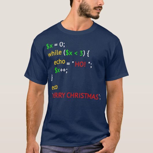 Grappige Kerstmis Coding Gift voor Web Devs T-shirt (Voorkant)