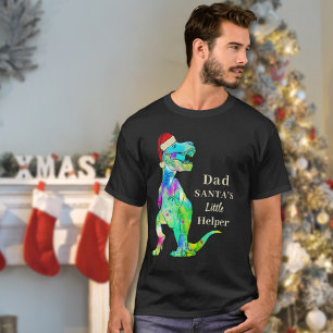 Grappige Kerstmis Dinosaur Dad Gag T-shirt